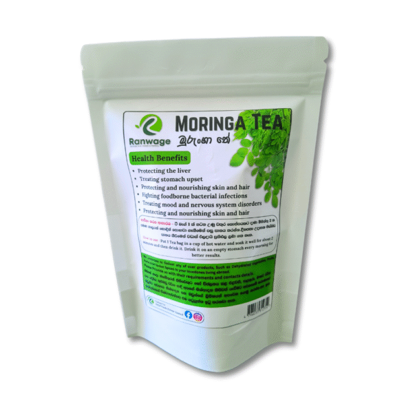 Moringa Tea bags - Ceylon Moringa Tea - Dried Moringa Tea Bags - Caffeine Free - 100% Natural Vegan - Non-GMO | Premium Zip pouch - 30 Tea Bags - Image 2