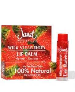 Janet Ayurveda Lip Balm Wild Strawberry 3.5g - Image 2