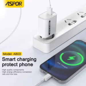 Aspor A803 18W Fast Charger QC 3.0 Adapter - 100% Authentic - Image 3