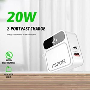 ASPOR A835 PD Home Charger with LED Digital Display (Adapter) - 100% Authentic - Image 2