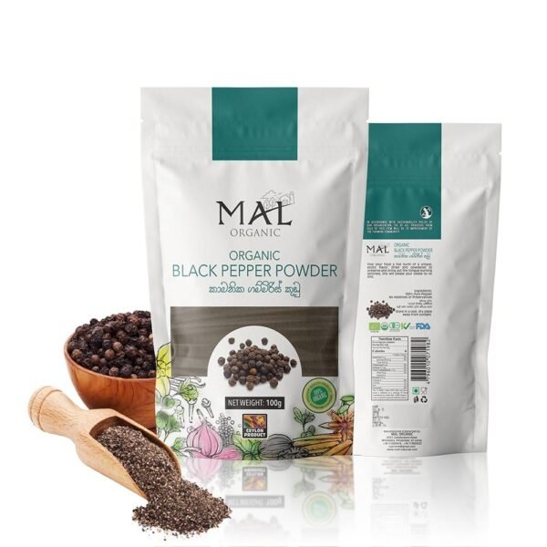 Organic Ceylon Pepper Powder - GL 550 - 100g
