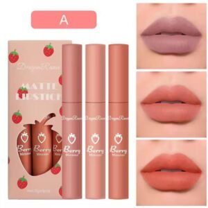 3 pcs mate lipstick set/ලිප්ස්ටික් සෙට්