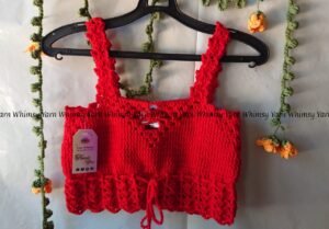 Crochet crop top/ක්‍රොචට් ක්‍රොප් ටොප් - Image 2