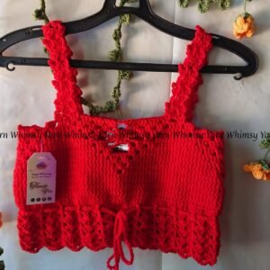 Crochet crop top/ක්‍රොචට් ක්‍රොප් ටොප්