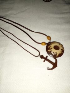 Coconut shell necklace /පොල් කටු මාල - Image 2