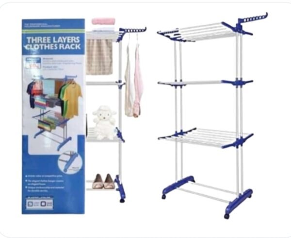 Three layer clothes Rack /ඇදුම් රැක් එක