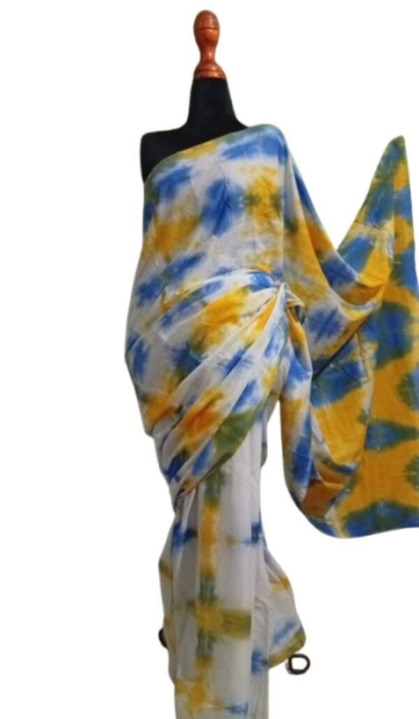 Voil meterial full saree/වොයිල් මැටීරියල් සාරි - Image 2