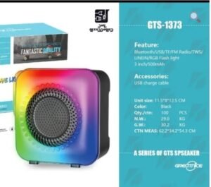 Gts 1373 Rgb Bluetooth portable Speaker/1373 Rgb බ්ලුටූත් පෝටබල් ස්පීකර් - Image 2