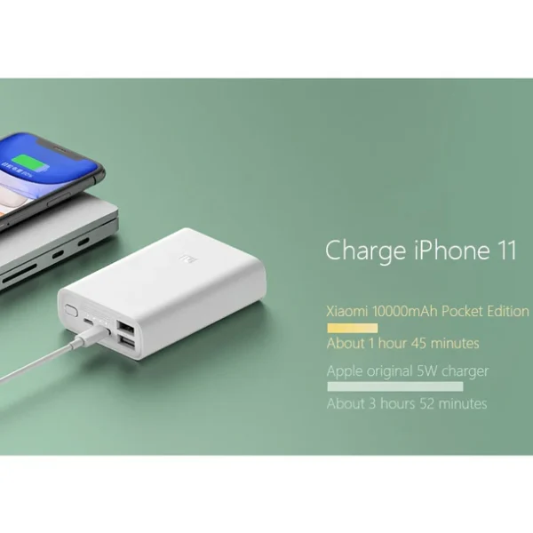 Xiaomi Mi 22.5w 10000mAh Ultra Compact Power Bank (Pocket Edition) - 100% Authentic - Image 5