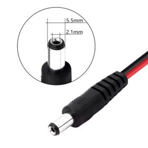 2.1mm×5.5mm 12v DC male jack/මේල් ජැක් - Image 2