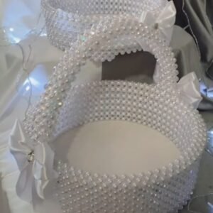 Beaded flower bucket/පබළු මල් වට්ටි