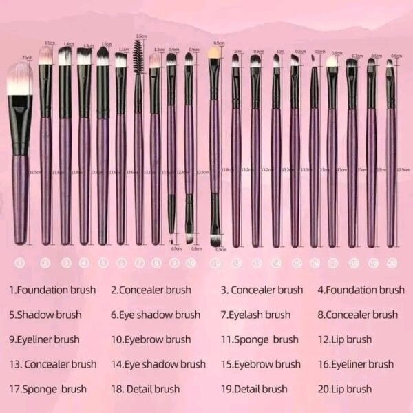 20 PCS Makeup Brush Set - Image 2