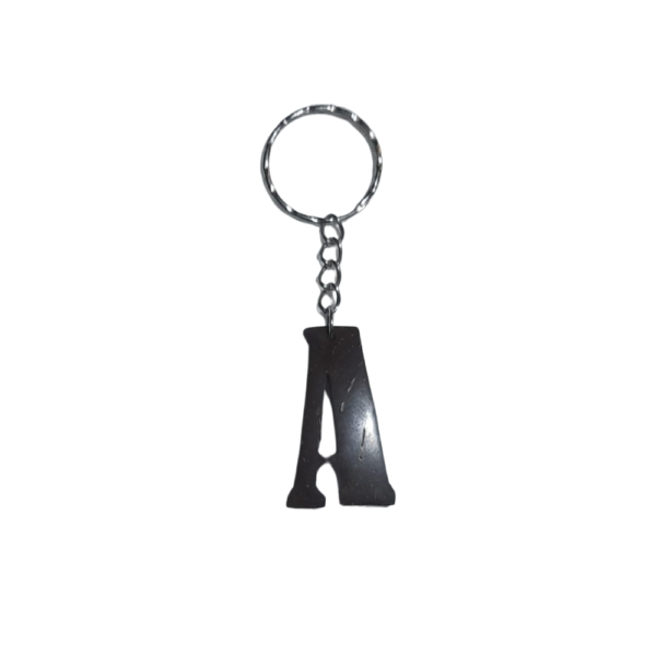 Coconut Shell Key Tag Letter