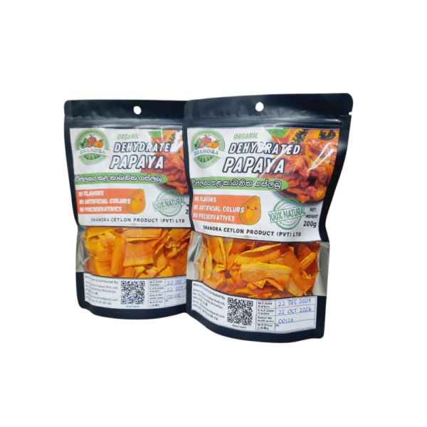 Dried Papaya Natural 100% Organic Dehydrated Slices Leather Type