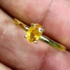Natural pushparaga silver Ring