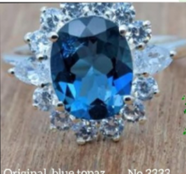 Blue Topaz Silver Ring
