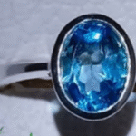 Blue topz silver Ring