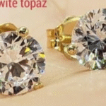 White Topaz earrings