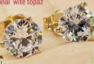 White Topaz earrings